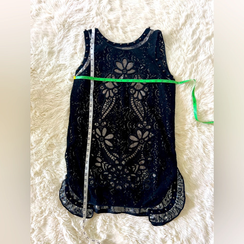 No.21 Silver Sequined/Black Lace Dress Size Small, Retail $1400 - Picture 11 of 12